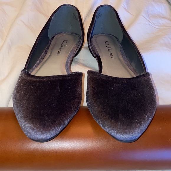 Chinese Laundry Velvet Flats Size 7.5 M. Dark Steel Grey Color. - Picture 7 of 9